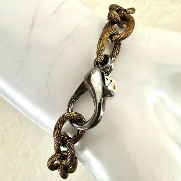 L&F  gold tone link bracelet - Picture 2 of 7